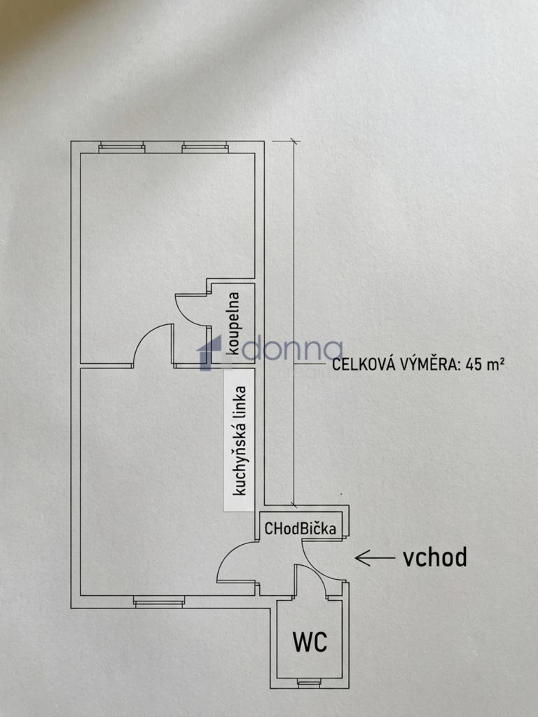 Pronájem bytu 2+kk 45 m2