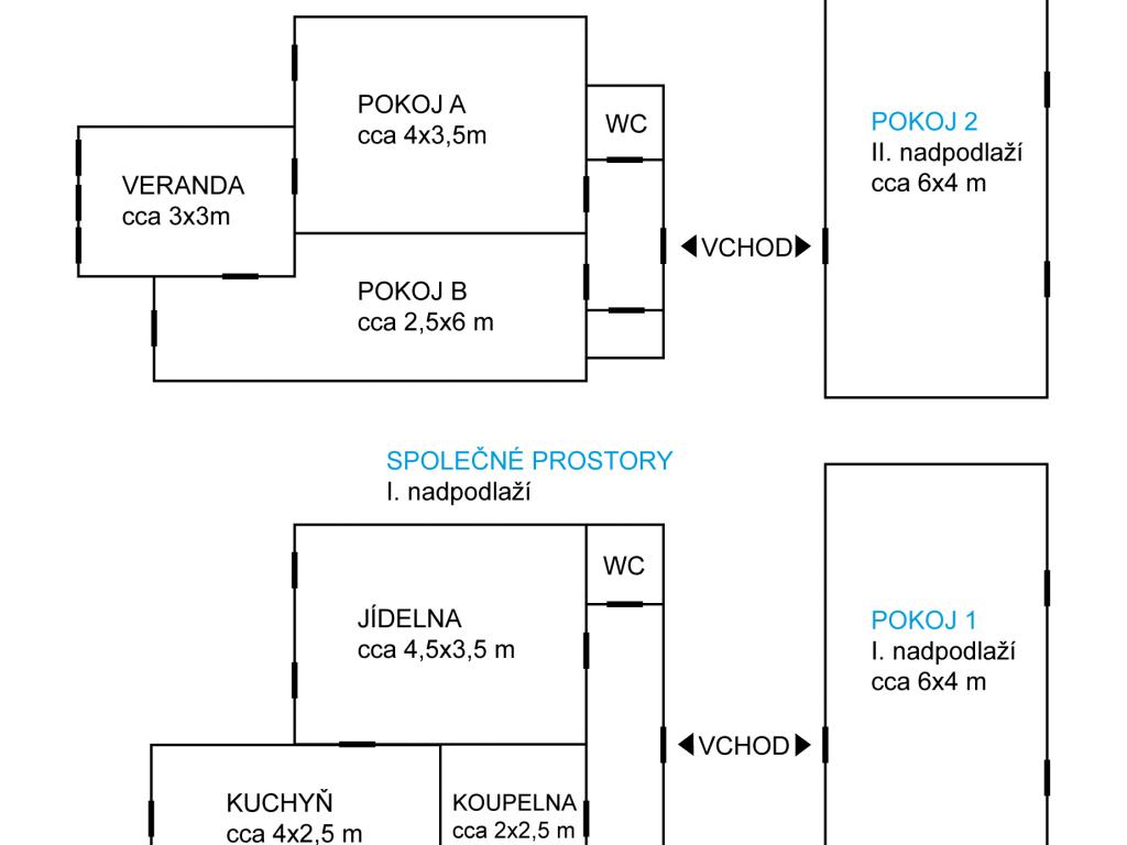 Spolubydleni bytu celý pokoj 200 m2