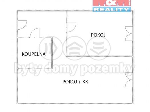 Pronajem bytu 2+kk 42 m2