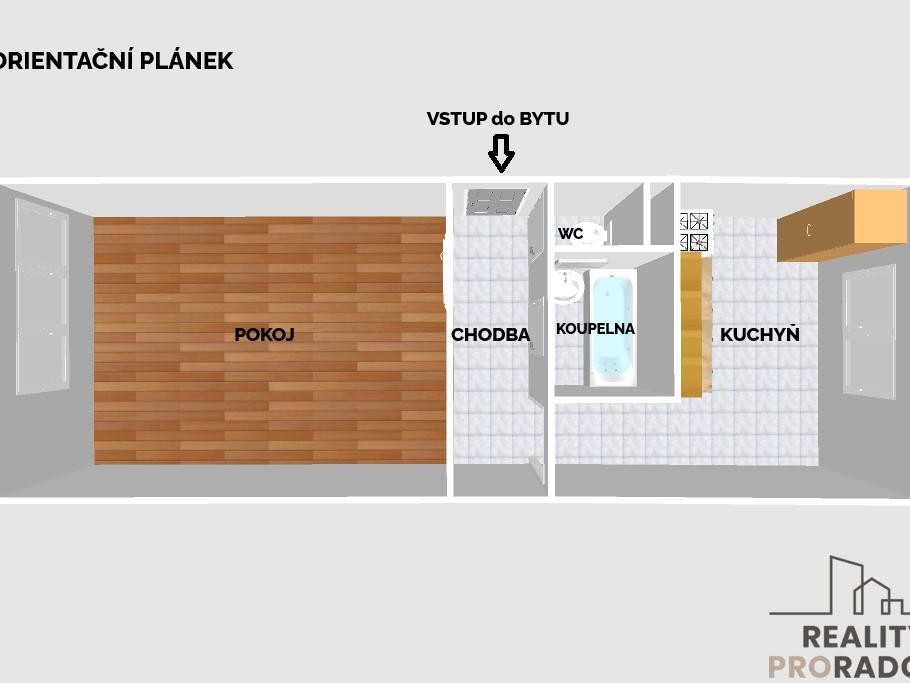 Pronájem bytu 1+1 31 m2