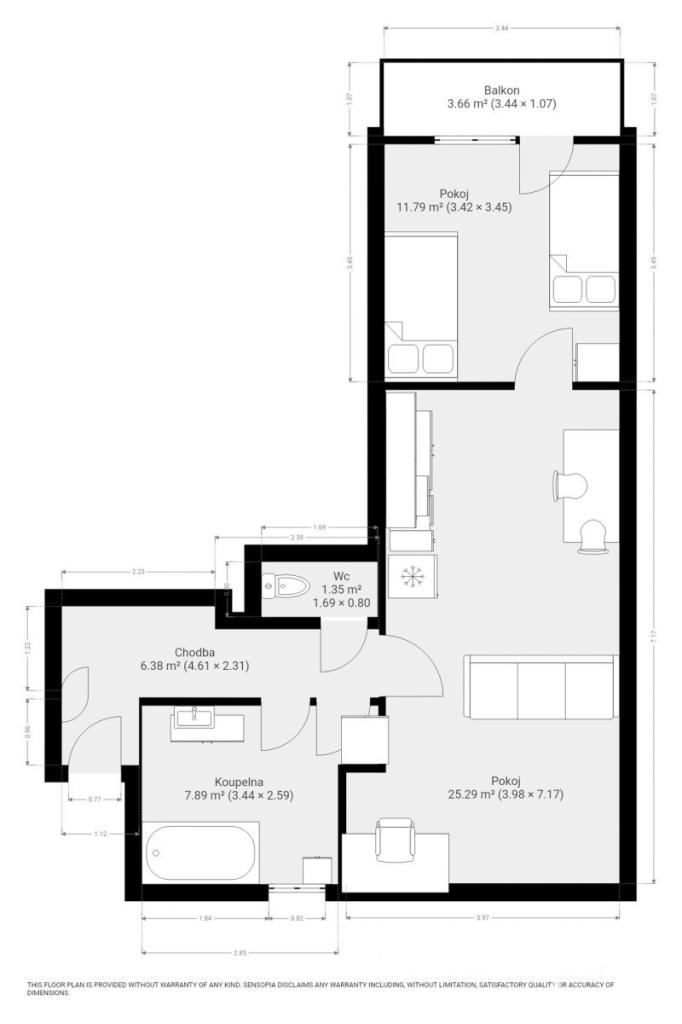 Pronájem bytu 2+kk 53 m2, Brno – náhled fotky 22