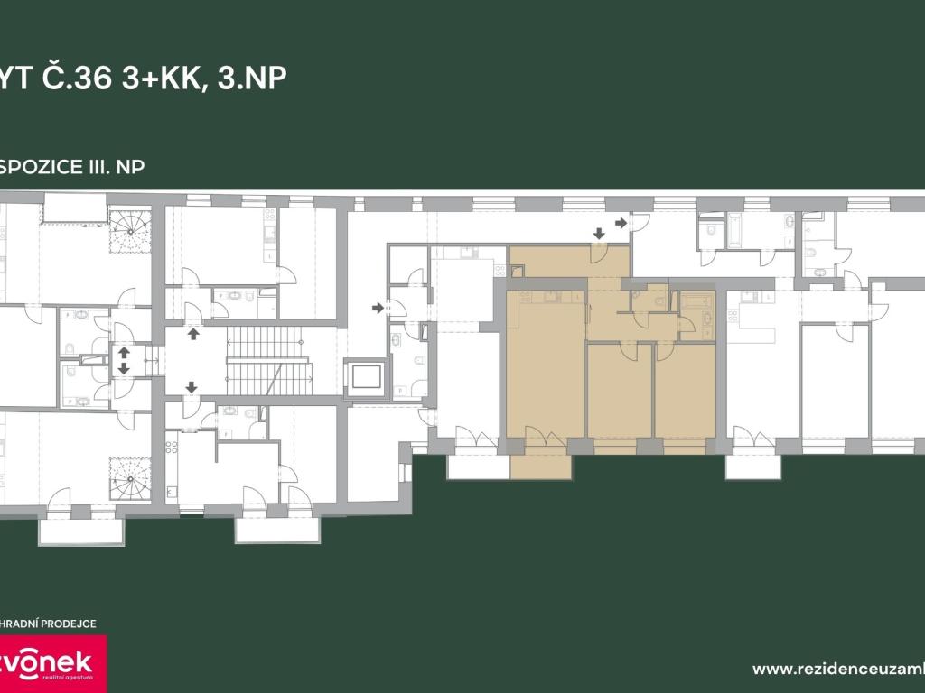 Prodej bytu 3+kk 80 m2