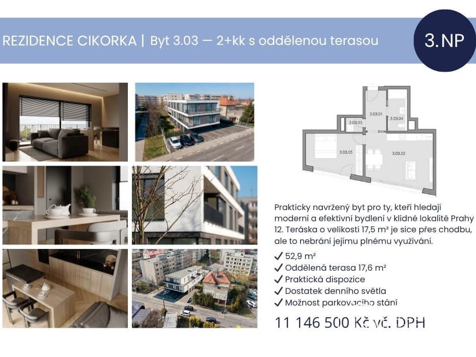 Prodej bytu 2+kk 52 m2