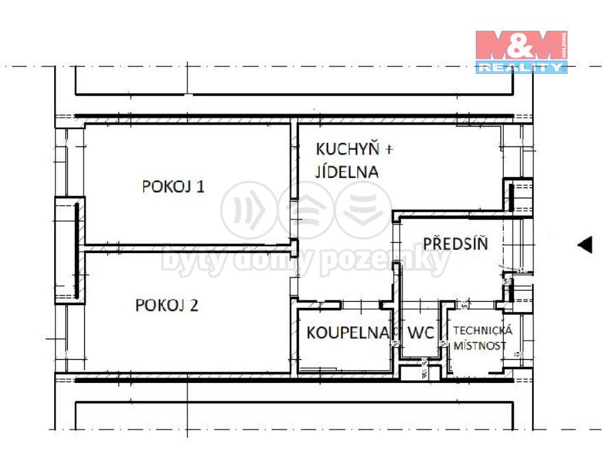 Pronajem bytu dům 60 m2