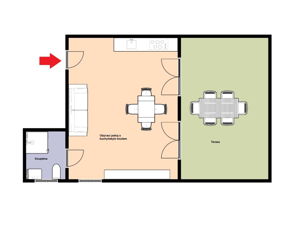 Pronájem bytu 1+kk 37 m2