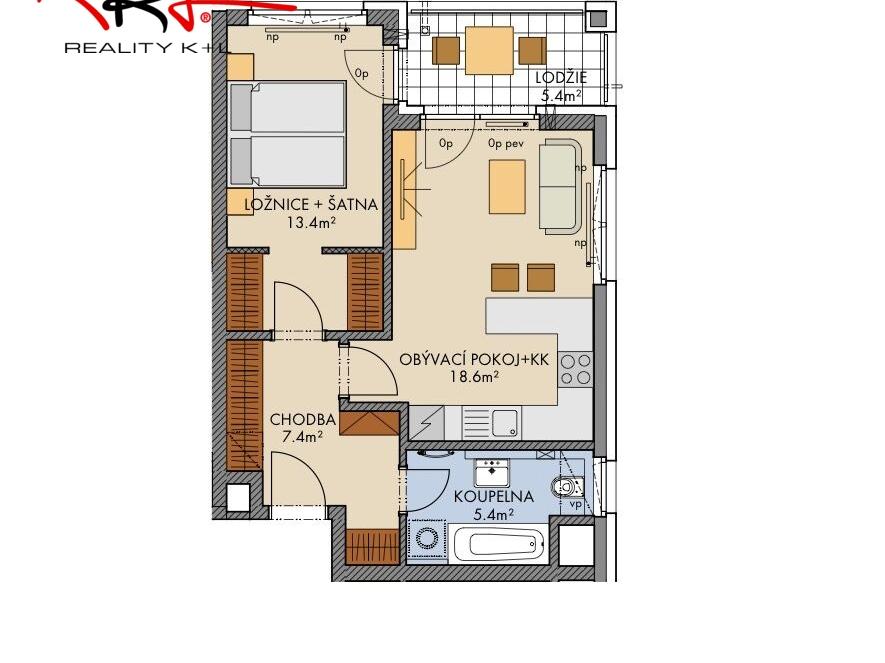 Prodej bytu 2+kk 54 m2, Praha – náhled fotky 2