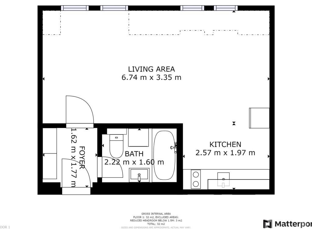 Pronájem bytu 1+kk 34 m2, Praha – náhled fotky 13