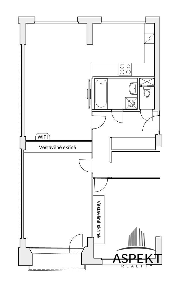 Pronájem bytu 3+kk 83 m2