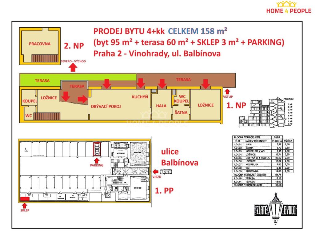 Prodej bytu 4+kk 158 m2