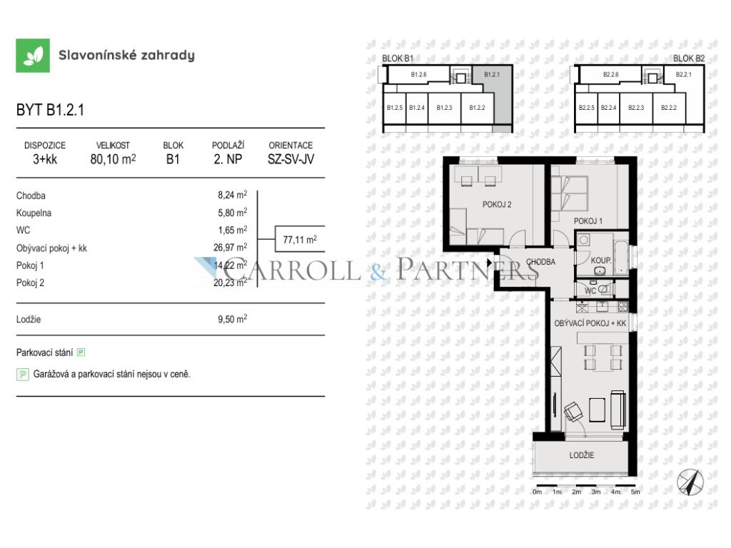 Prodej bytu 3+kk 80 m2