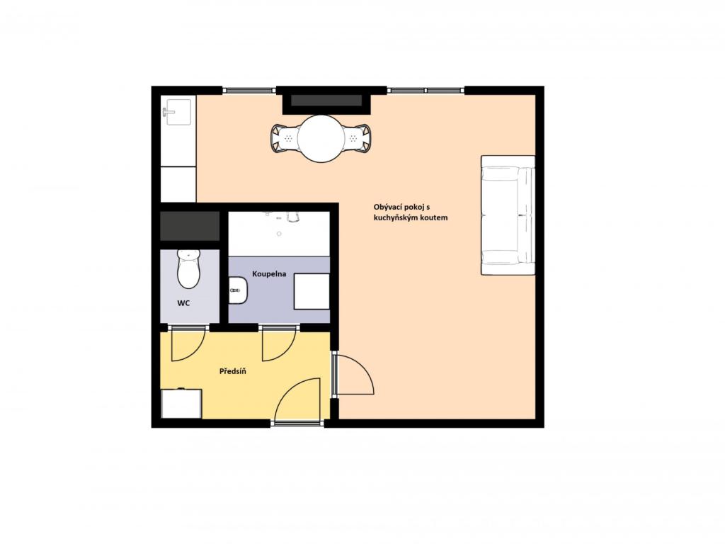 Pronájem bytu 1+1 32 m2