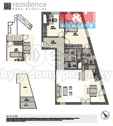 Pronajem bytu 3+kk 145 m2