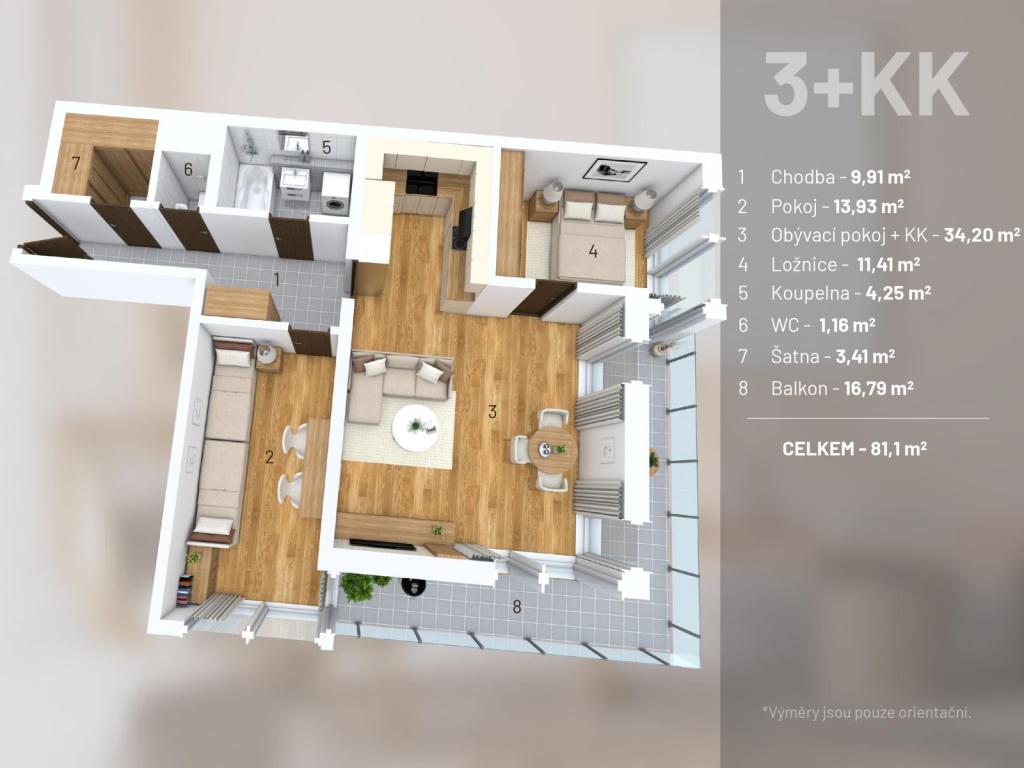 Prodej bytu 3+kk 81 m2, Jinočany – náhled fotky 17