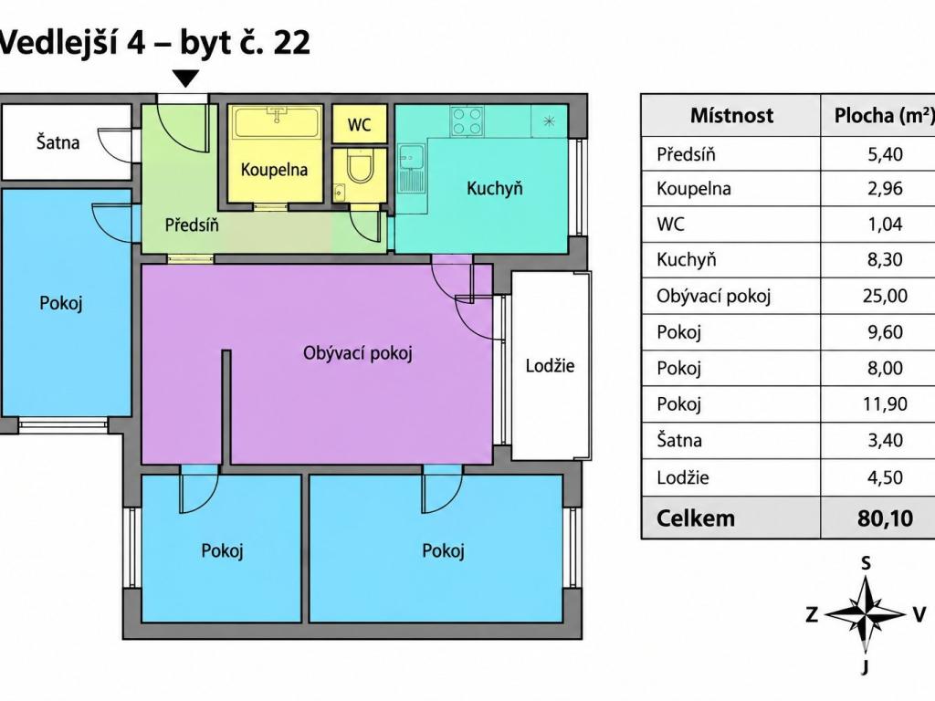 Prodej bytu 4+1 76 m2, Brno – náhled fotky 9
