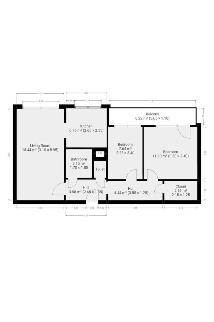 Pronájem bytu 3+1 59 m2, Praha – náhled fotky 17