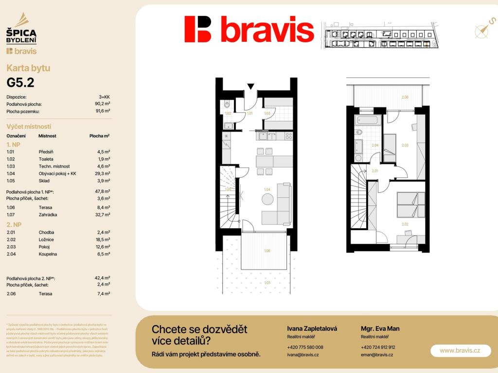 Prodej bytu 3+kk 90 m2