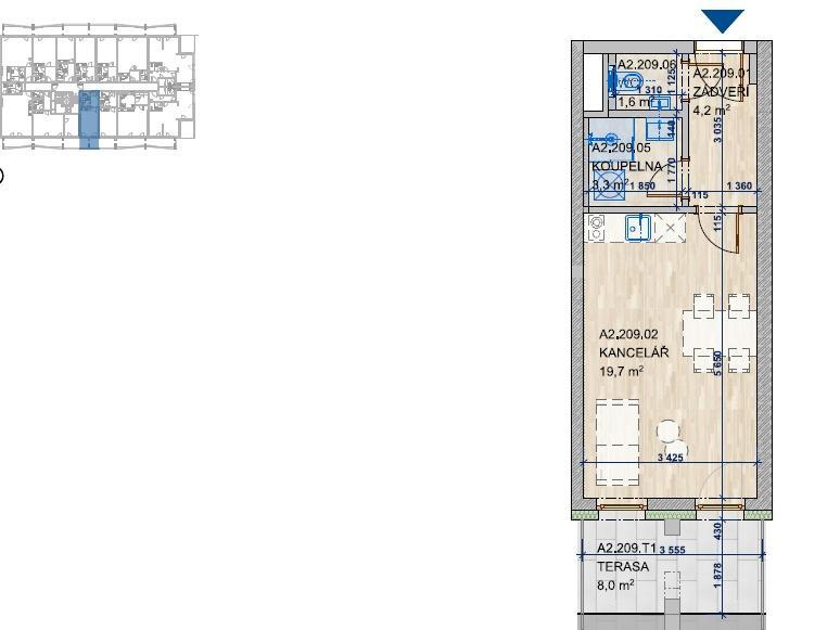 Pronájem bytu 1+kk 28 m2, Brno – náhled fotky 10