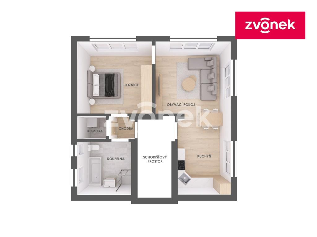 Pronájem bytu 2+1 75 m2
