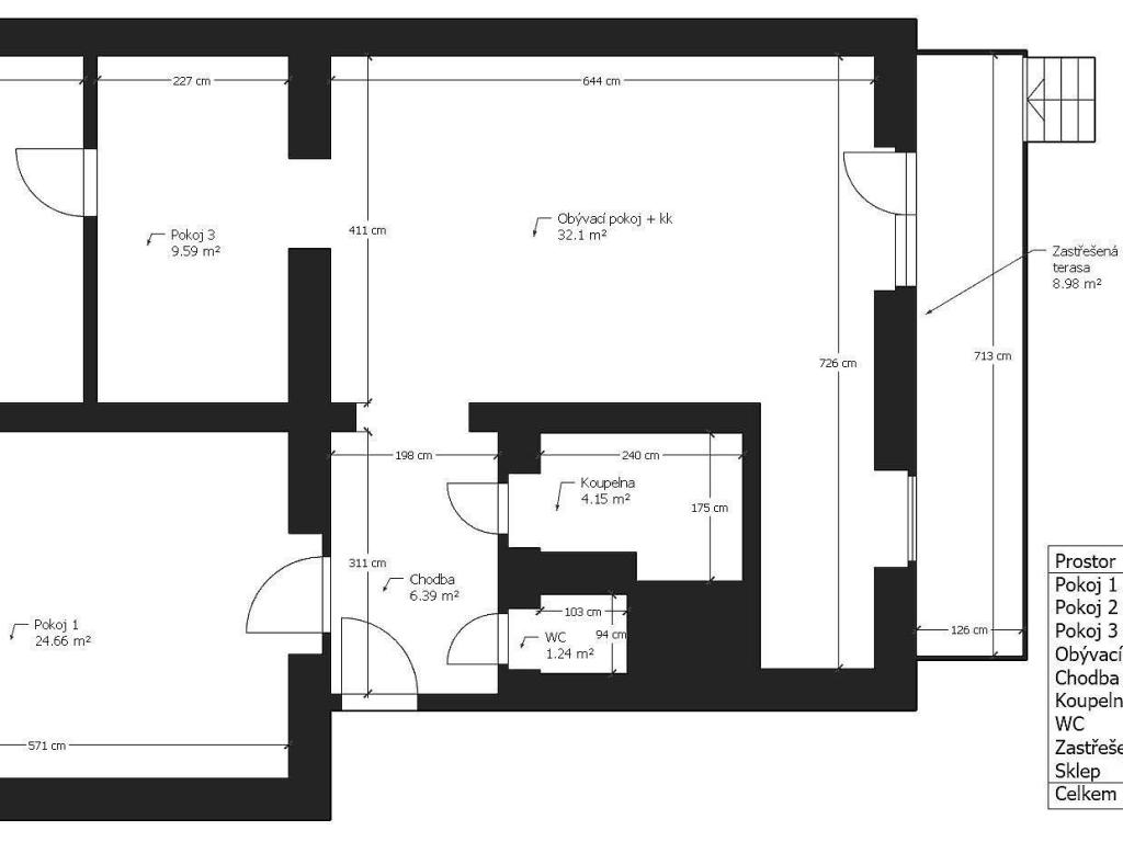 Pronájem bytu 3+kk 95 m2