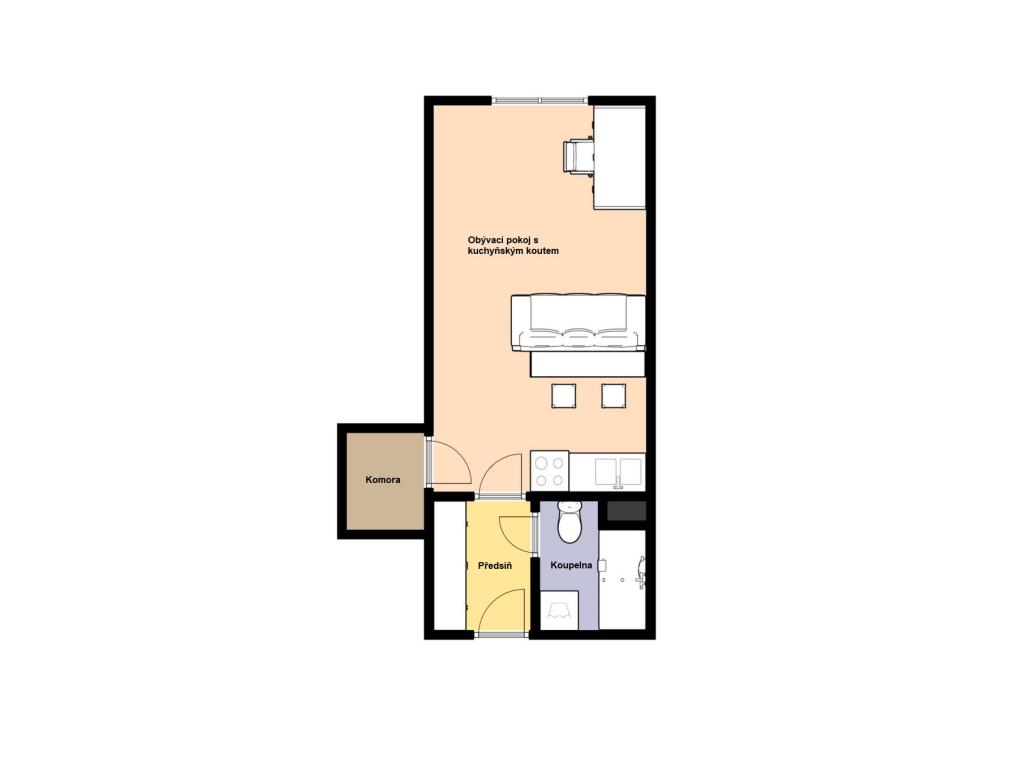 Pronájem bytu 1+kk 29 m2