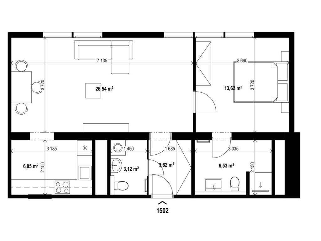 Pronájem bytu 2+1 59 m2
