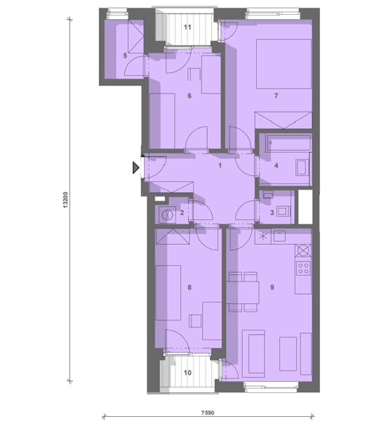 Prodej bytu 4+kk 74 m2