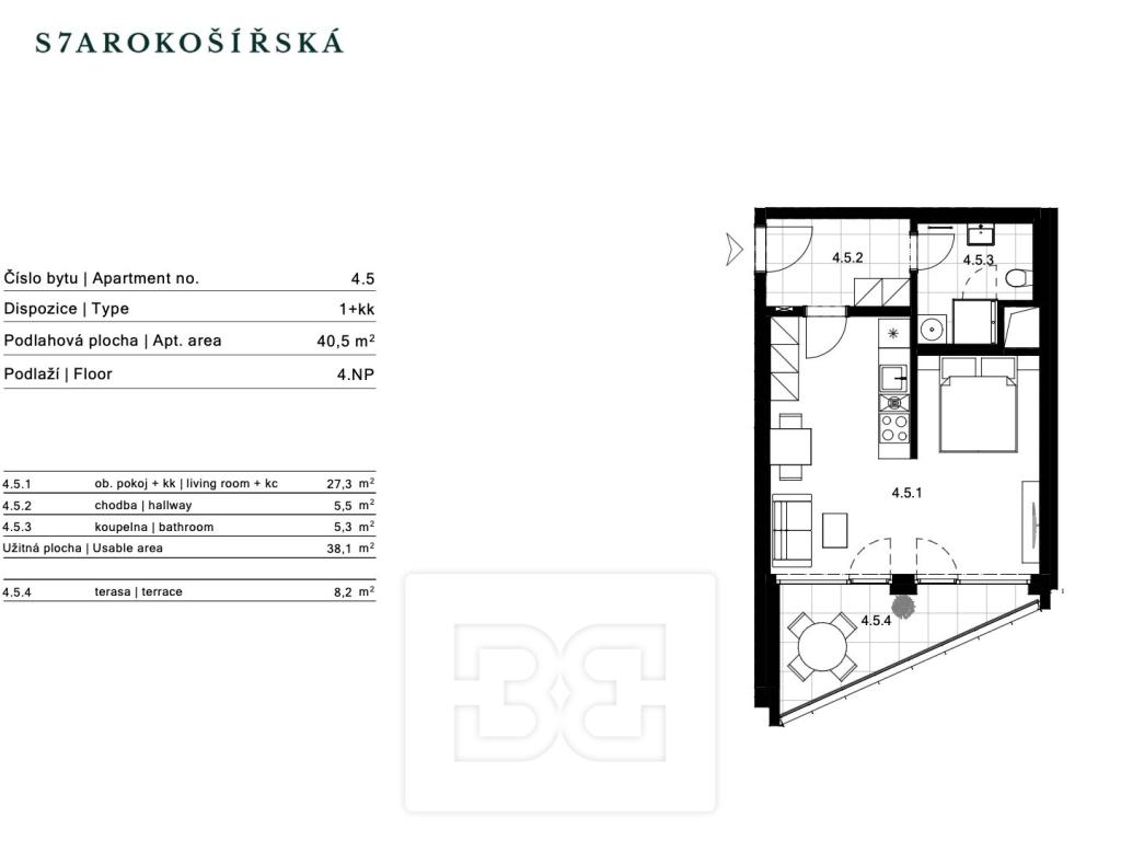 Prodej bytu 1+kk 38 m2