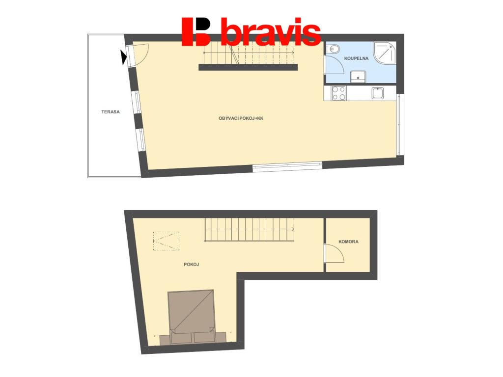 Pronájem bytu 2+kk 55 m2