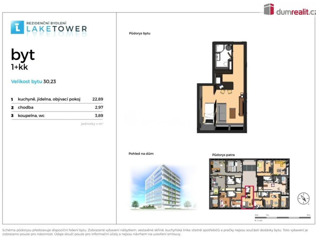 Pronájem bytu 1+kk 30 m2