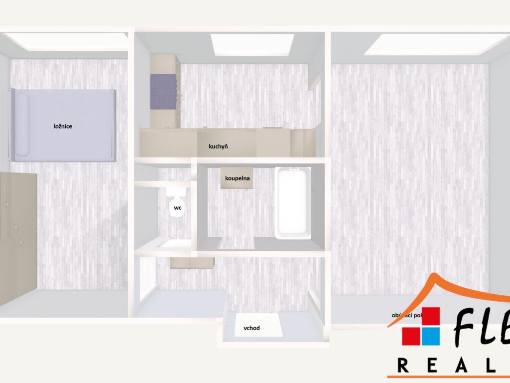 Pronájem bytu 2+1 50 m2