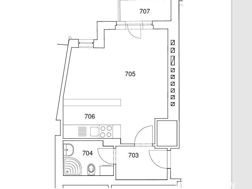 Pronájem bytu 1+kk 30 m2, Praha – náhled fotky 8