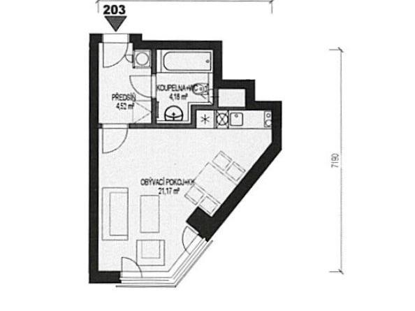 Pronájem bytu 1+kk 34 m2, Praha – náhled fotky 14