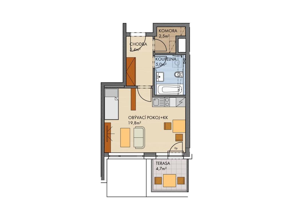 Prodej bytu 1+kk 39 m2, Praha – náhled fotky 8