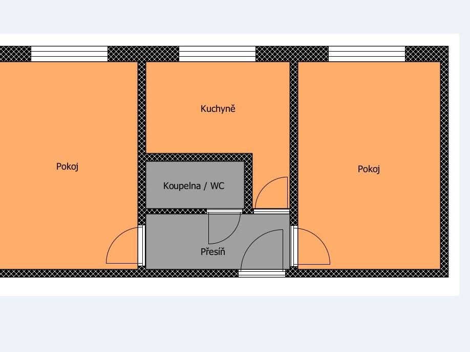 Pronajem bytu 2+1 60 m2