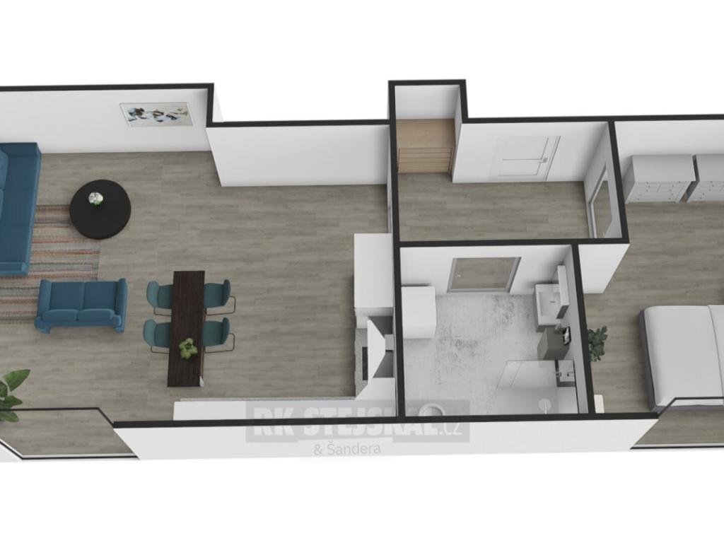 Pronájem bytu 2+kk 46 m2