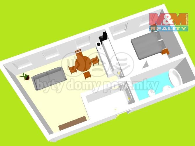 Pronajem bytu 2+kk 55 m2