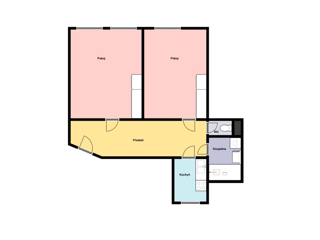 Pronájem bytu 2+1 55 m2