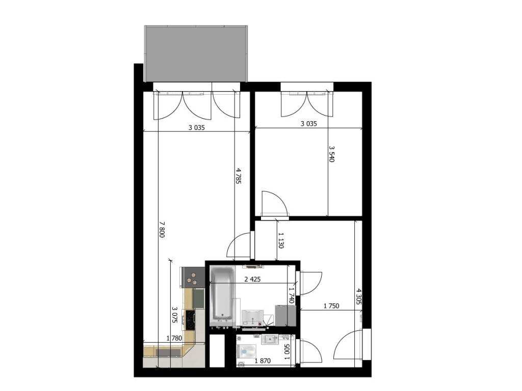 Pronájem bytu 2+kk 45 m2, Praha – náhled fotky 22