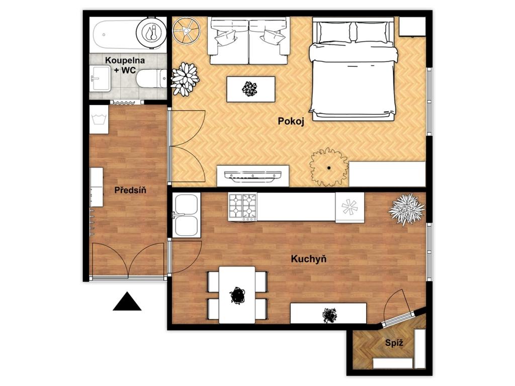 Pronájem bytu 1+1 47 m2