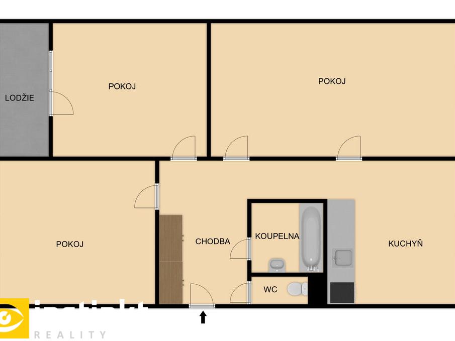 Prodej bytu 3+1 74 m2