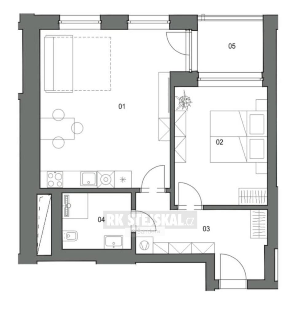 Pronájem bytu 2+kk 71 m2, Český Krumlov – náhled fotky 16