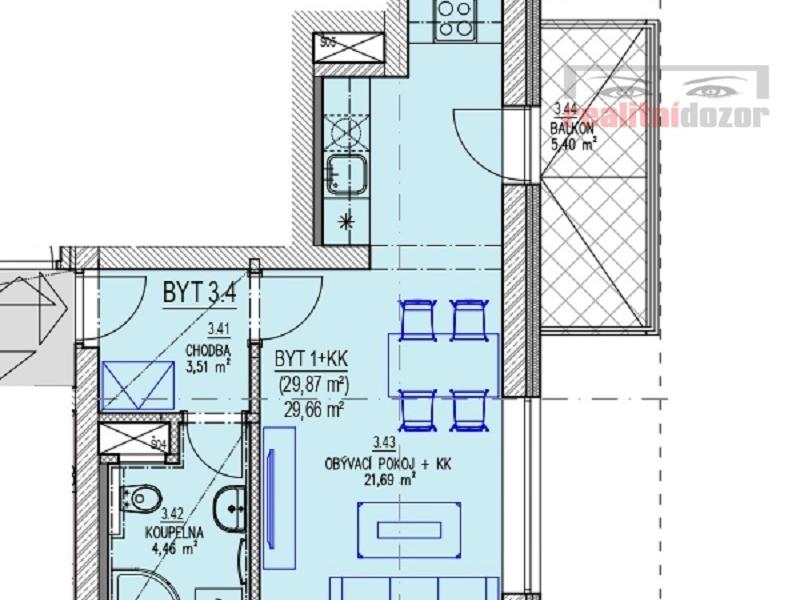 Pronájem bytu 1+kk 38 m2