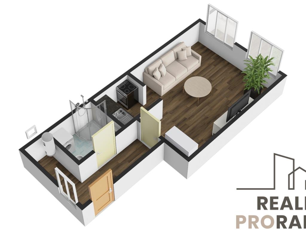 Pronájem bytu 1+kk 35 m2