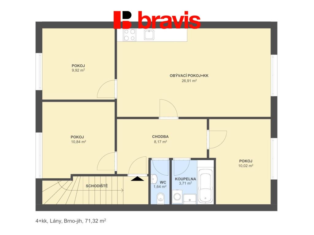 Prodej bytu 4+kk 71 m2