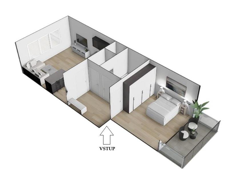 Pronájem bytu 2+kk 55 m2
