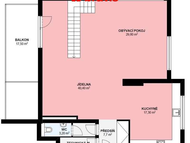 Pronájem bytu 3+kk 194 m2