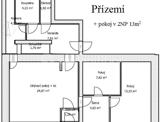 Pronajem bytu 4+kk 84 m2