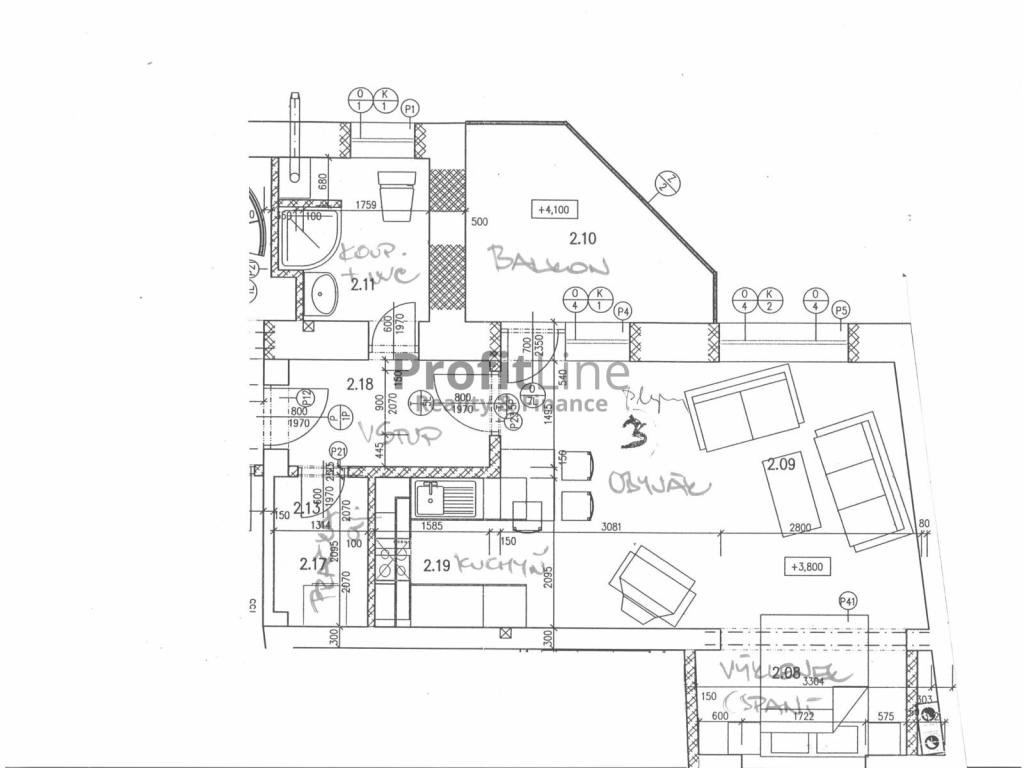 Pronájem bytu 1+kk 44 m2