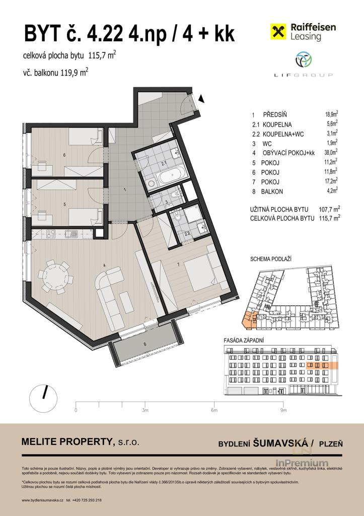 Prodej bytu 4+kk 115 m2, Plzeň – náhled fotky 9