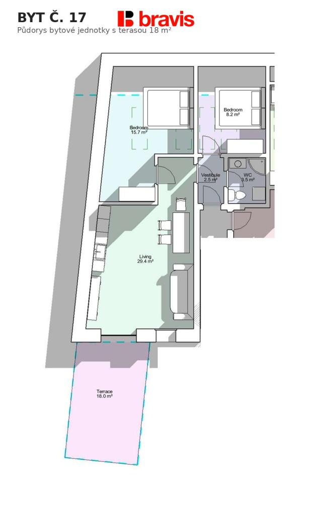 Prodej bytu 3+kk 61 m2, Brno – náhled fotky 18